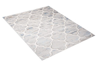 Vloerkleed Valley Grijs Blauw Marokkaanse Trellis