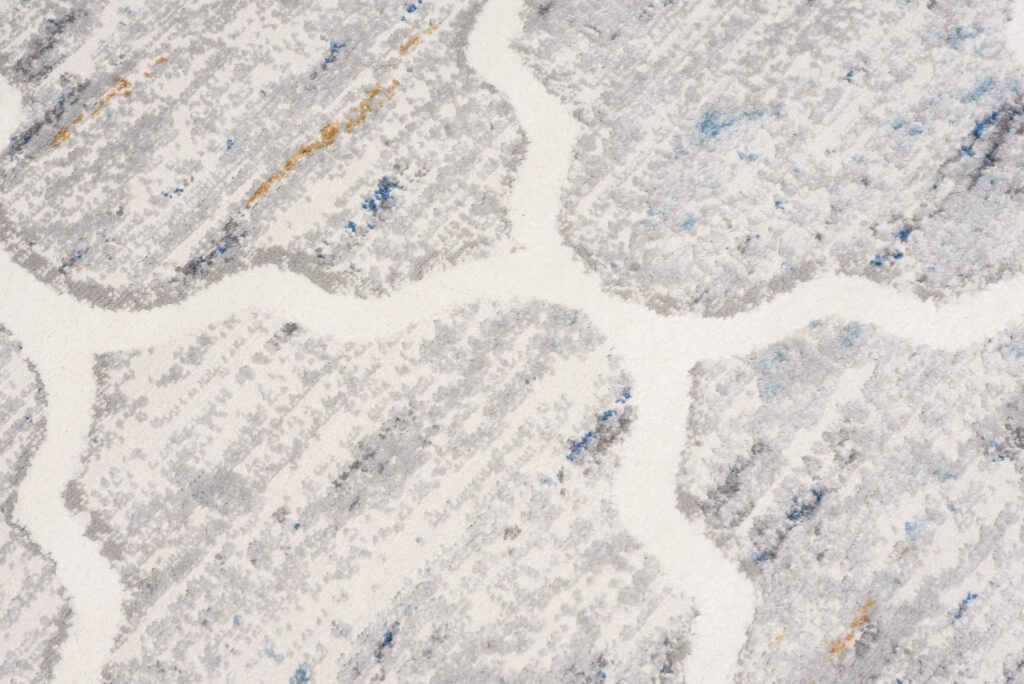 Vloerkleed Valley Grijs Blauw Marokkaanse Trellis