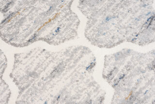 Vloerkleed Valley Grijs Blauw Marokkaanse Trellis