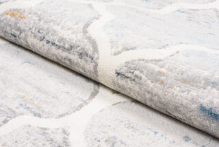 Vloerkleed Valley Grijs Blauw Marokkaanse Trellis