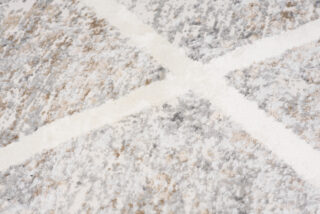 Vloerkleed Valley Grijs Koperkleur Geometrisch Geruit