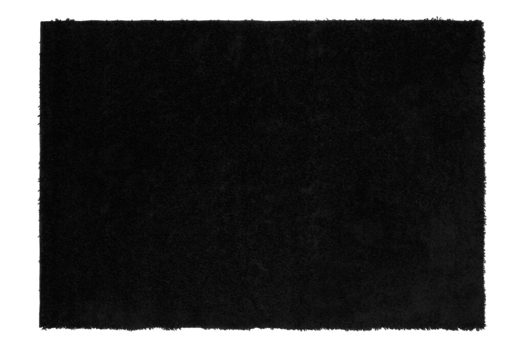 Vloerkleed Essence Shaggy Effen Zwart