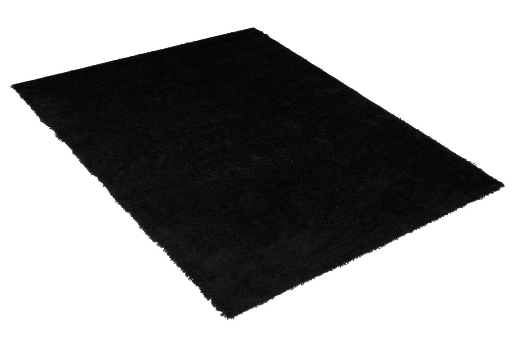Vloerkleed Essence Shaggy Effen Zwart