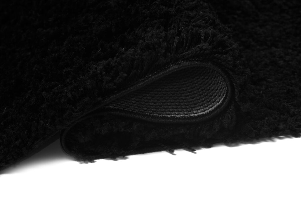 Vloerkleed Essence Shaggy Effen Zwart