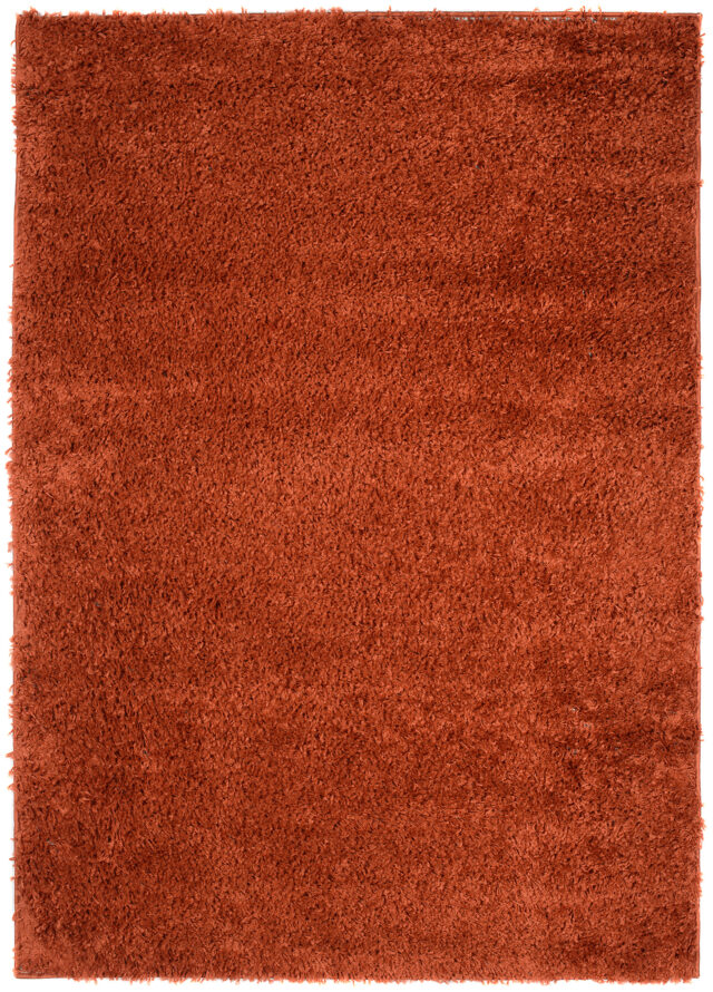 Vloerkleed Essence Shaggy Effen Terracotta