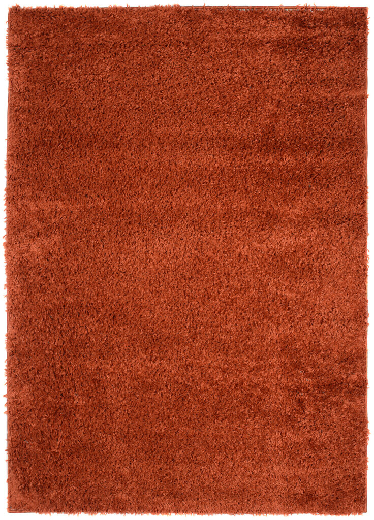 Vloerkleed Essence Shaggy Effen Terracotta