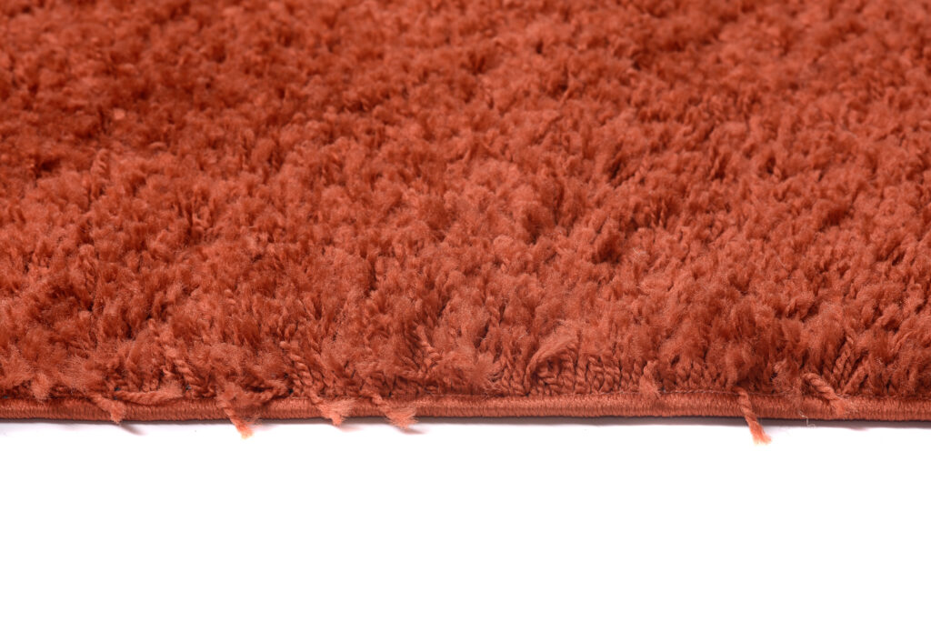 Vloerkleed Essence Shaggy Effen Terracotta