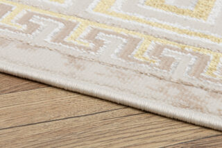 Vloerkleed Ares Goudkleur Beige Ornamenten Medaillon