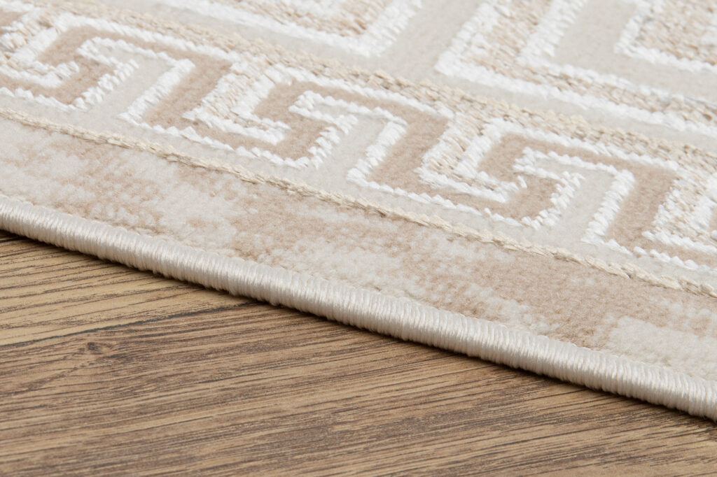 Vloerkleed Ares Goudkleur Bruin Ornamenten Medaillon