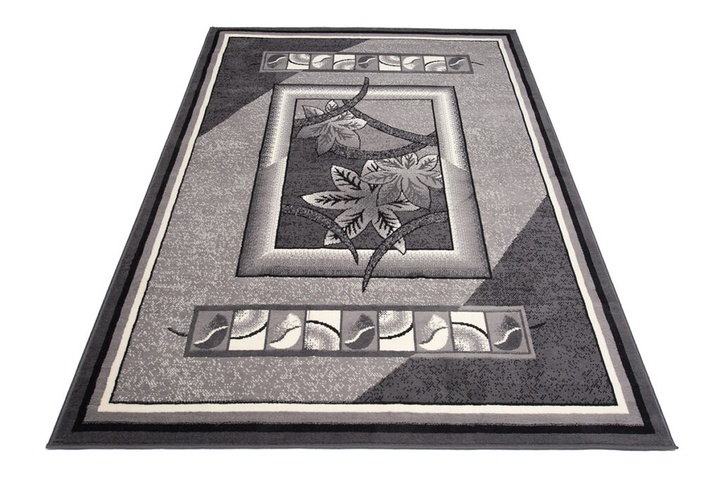 Vloerkleed Dream Grijs Geometrisch Bloemen Frame
