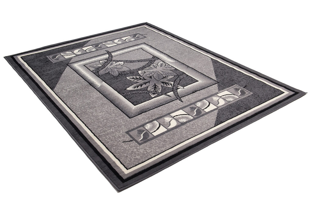 Vloerkleed Dream Grijs Geometrisch Bloemen Frame