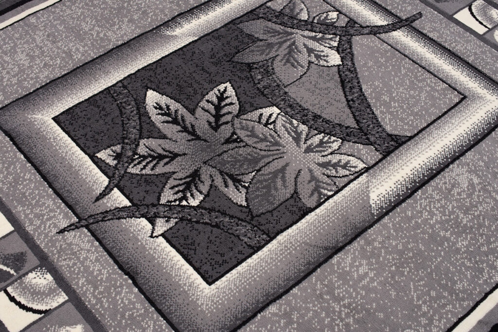 Vloerkleed Dream Grijs Geometrisch Bloemen Frame