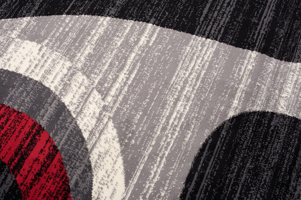 Vloerkleed Dream Modern Licht Grijs Rood Golven