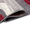 Vloerkleed Dream Modern Licht Grijs Rood Golven