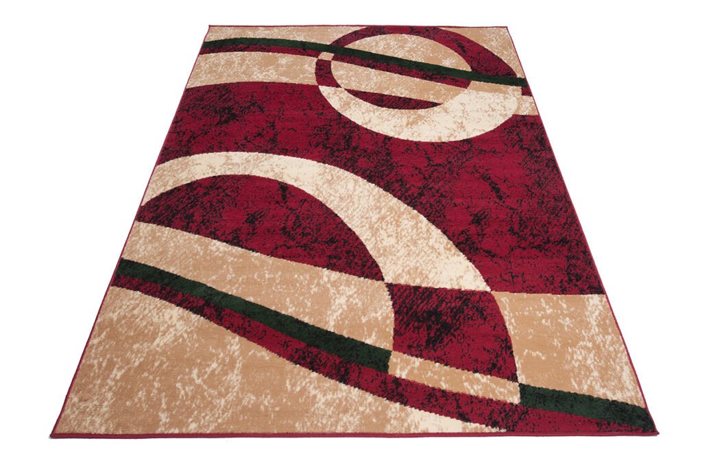 Vloerkleed Dream Rood Creme Groen Cirkels