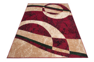 Vloerkleed Dream Rood Creme Groen Cirkels