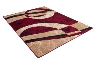 Vloerkleed Dream Rood Creme Groen Cirkels