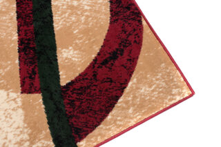 Vloerkleed Dream Rood Creme Groen Cirkels