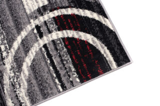 Vloerkleed Dream Grijs Rood Abstract Cirkels