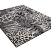 Vloerkleed Dream Grijs Zwart Dierenprint Vierkanten