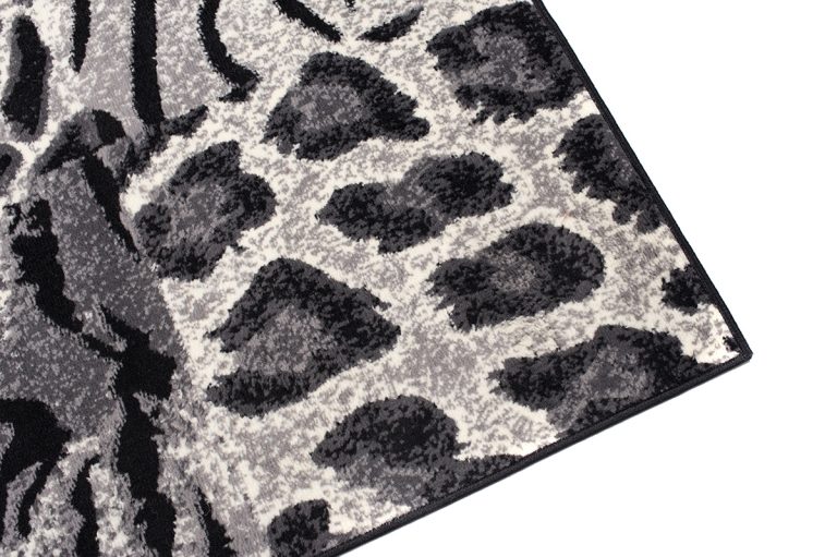 Vloerkleed Dream Grijs Zwart Dierenprint Vierkanten