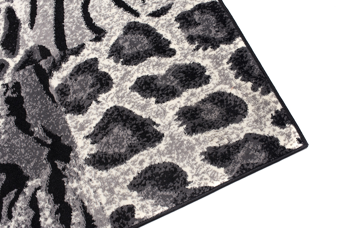 Vloerkleed Dream Grijs Zwart Dierenprint Vierkanten