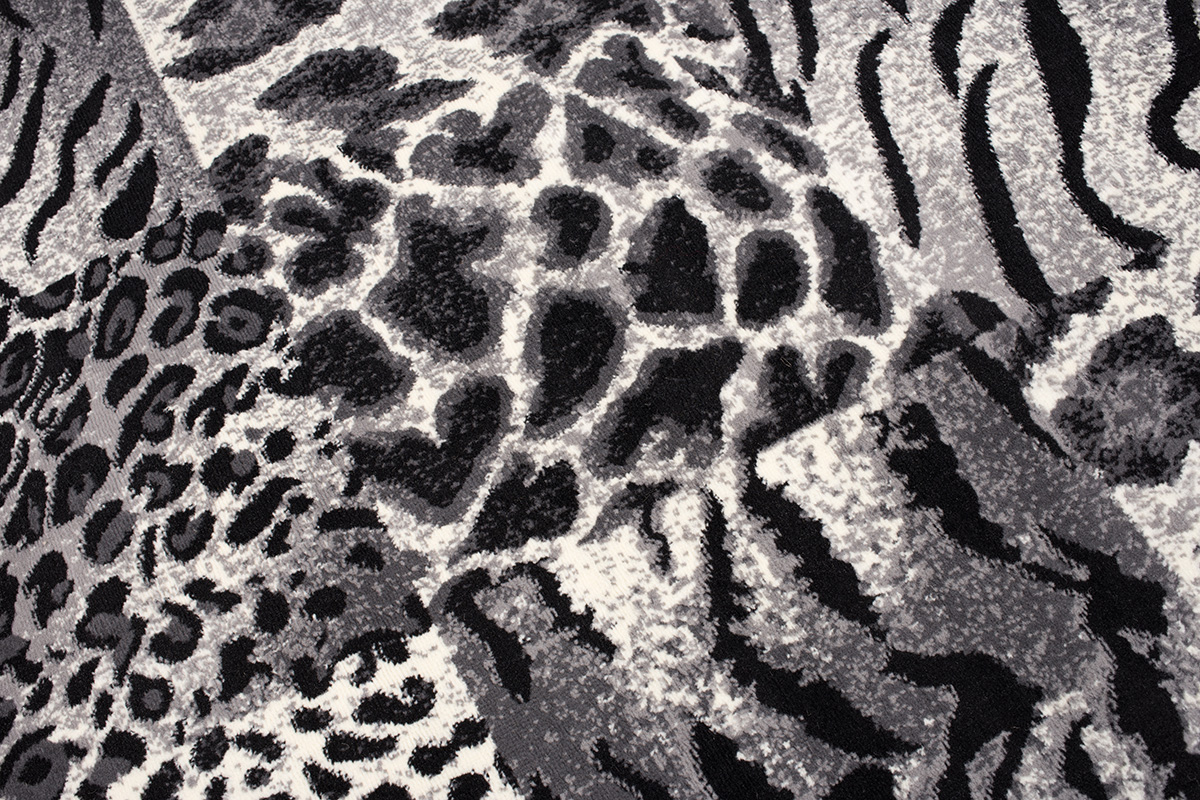 Vloerkleed Dream Grijs Zwart Dierenprint Vierkanten