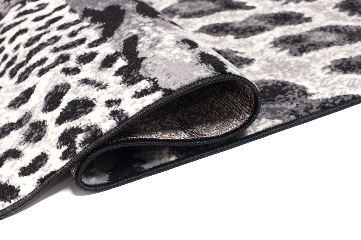 Vloerkleed Dream Grijs Zwart Dierenprint Vierkanten