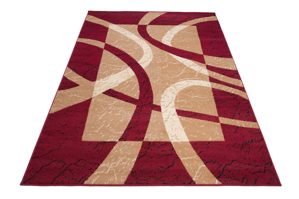 Vloerkleed Dream Rood Creme Frame Lijnen