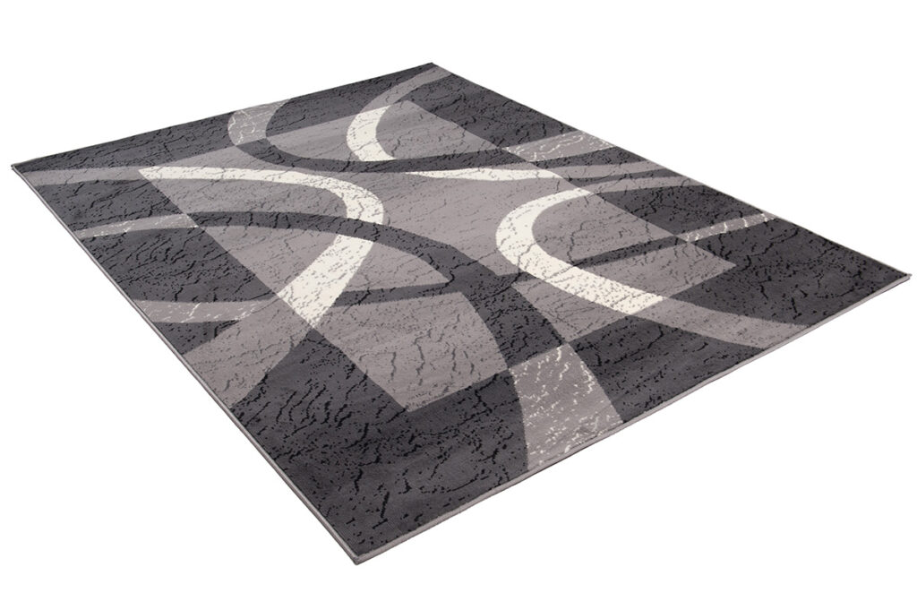 Vloerkleed Dream Grijs Wit Frame Cirkels