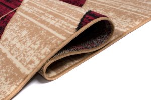 Vloerkleed Dream Geometrisch Creme Rood Driehoeken