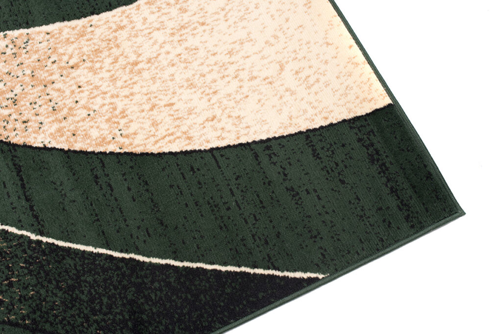Vloerkleed Dream Modern Donkergroen Beige Golven