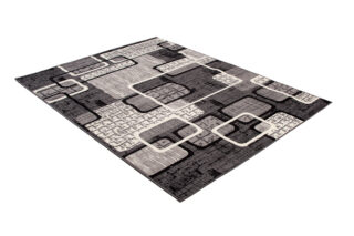Vloerkleed Dream Grijs Zwart Geometrisch Rechthoeken