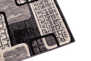 Vloerkleed Dream Grijs Zwart Geometrisch Rechthoeken