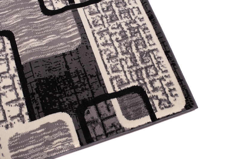 Vloerkleed Dream Grijs Zwart Geometrisch Rechthoeken