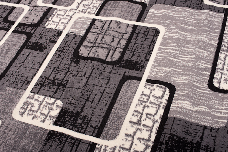 Vloerkleed Dream Grijs Zwart Geometrisch Rechthoeken