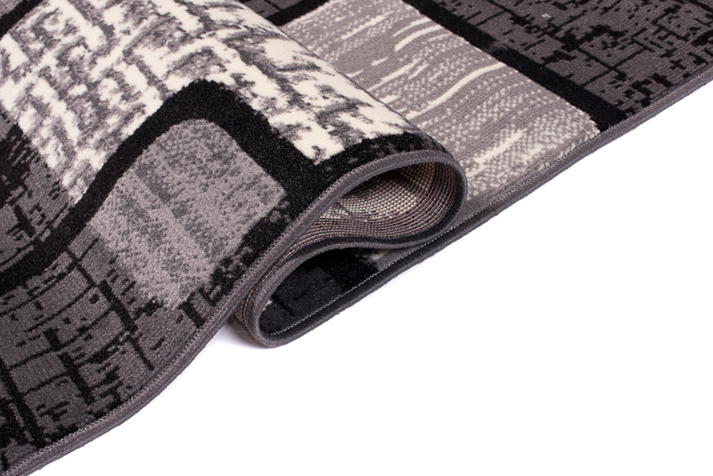 Vloerkleed Dream Grijs Zwart Geometrisch Rechthoeken