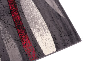Vloerkleed Dream Modern Grijs Rood Lijnen