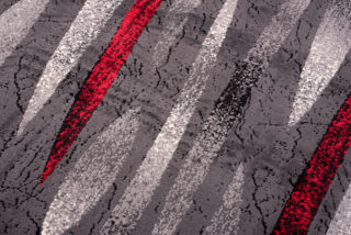 Vloerkleed Dream Modern Grijs Rood Lijnen