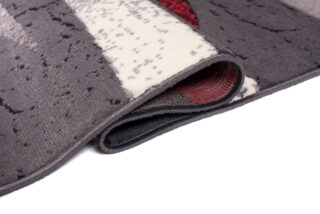 Vloerkleed Dream Modern Grijs Rood Lijnen