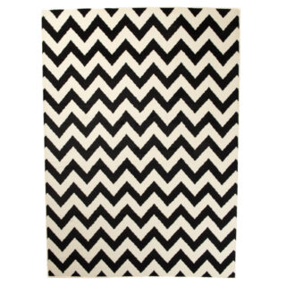 Vloerkleed Dream Zwart Creme Geometrisch Zigzag