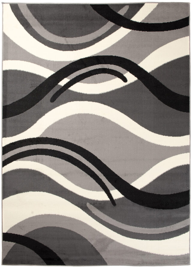 Vloerkleed Dream Grijs Creme Geometrisch Golven