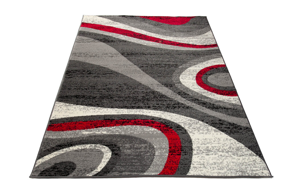 Vloerkleed Dream Modern Donker Grijs Rood Golven