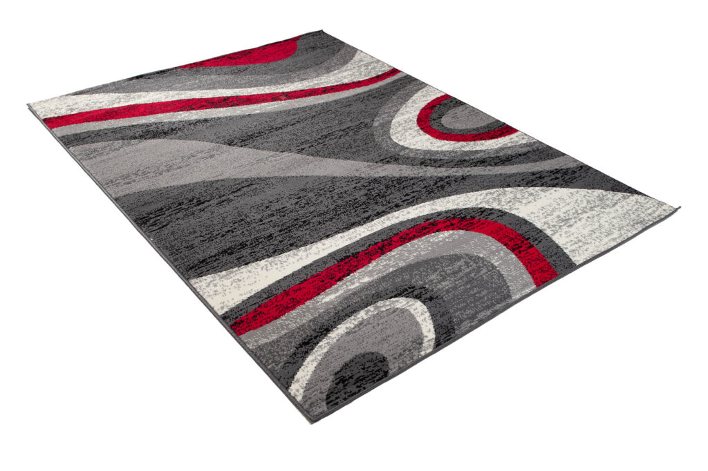 Vloerkleed Dream Modern Donker Grijs Rood Golven