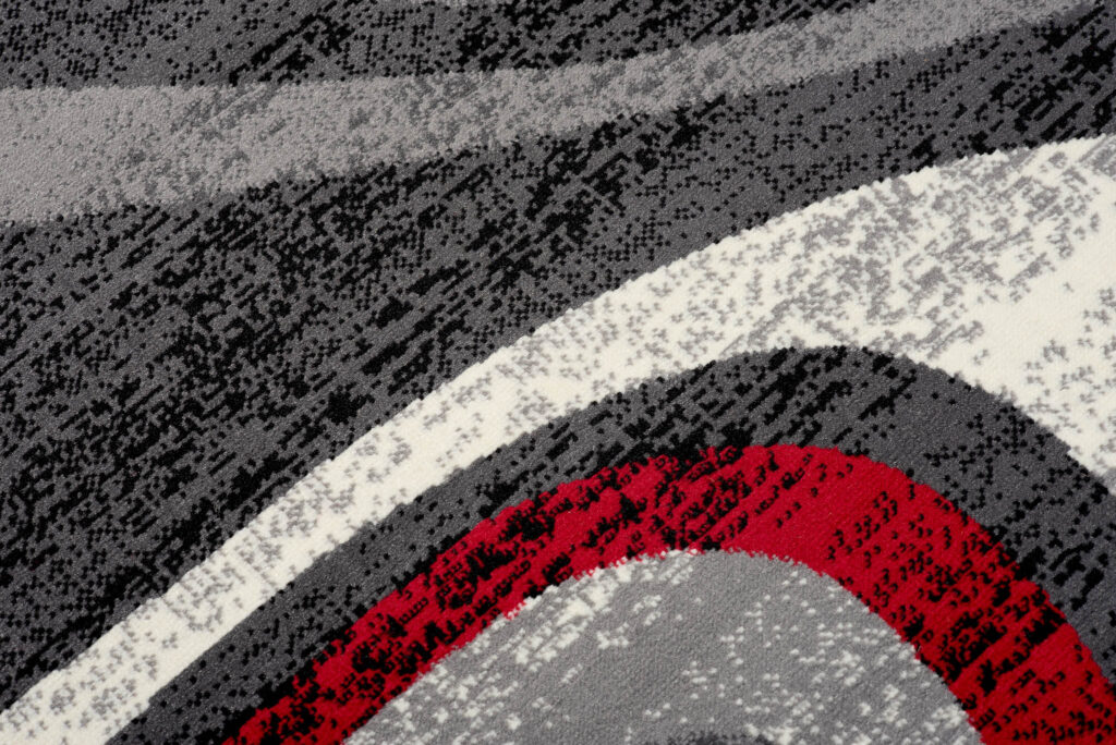 Vloerkleed Dream Modern Donker Grijs Rood Golven