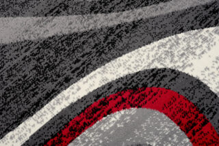 Vloerkleed Dream Modern Donker Grijs Rood Golven