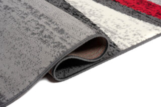 Vloerkleed Dream Modern Donker Grijs Rood Golven