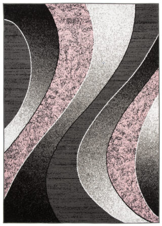 Vloerkleed Dream Modern Grijs Roze Golven