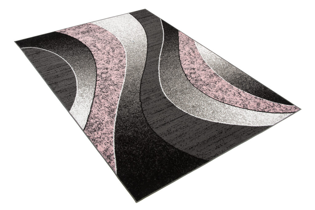 Vloerkleed Dream Modern Grijs Roze Golven