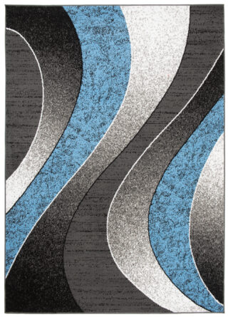 Vloerkleed Dream Modern Grijs Blauw Golven